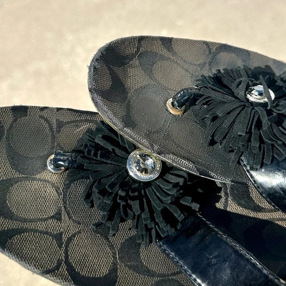 Coach Suki‎ flip flops size 8.5 black - Picture 11 of 11